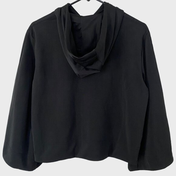 Adidas Adicolor Essential Crop Hoodie Sweatshirt Womens Medium Black Long-Sleeve - Picture 4 of 13